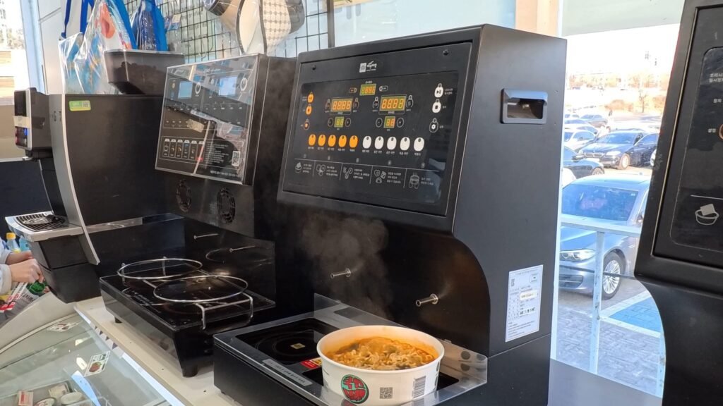 Han River Ramen cooking machine at Ichon Hangang Park