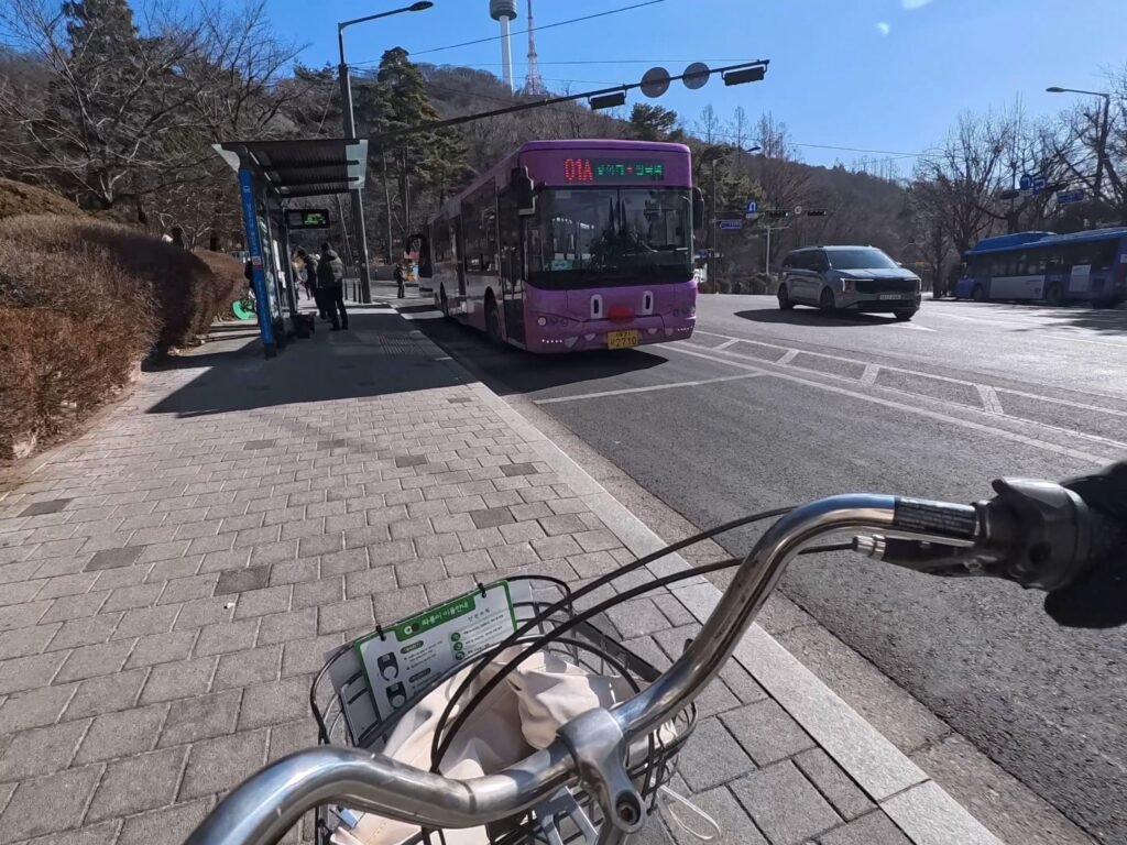 Starting point of Namsan Sky Forest Trail near Namsan Library
