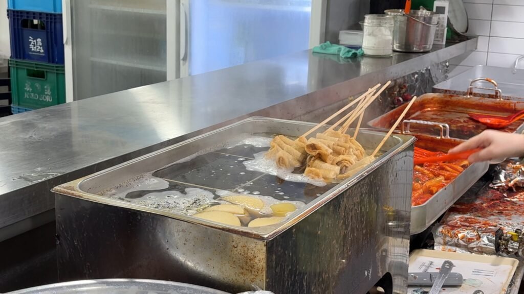 Free fish soup in korean restaurant.