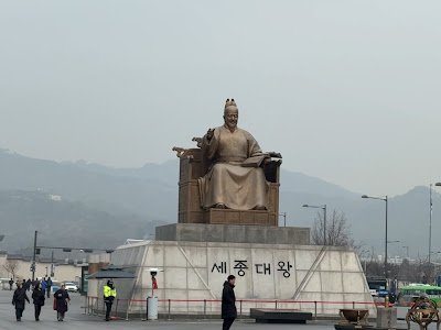 Statue of King Sejong the Great at Gwanghwamun Square
